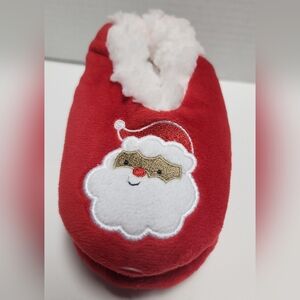 2T-3T Kids Carter's Christmas Slippers Santa Red Non-slip Grips NEW Boys Girls